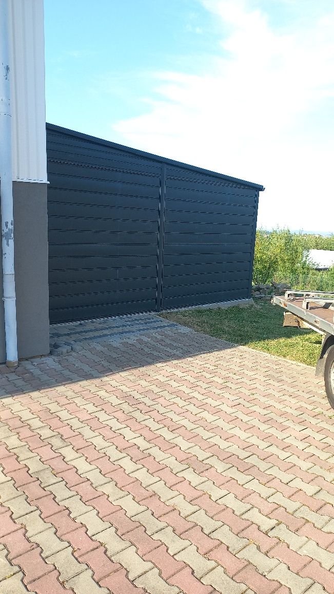 6x7 grafit hala magazynowa z dwoma bramami dowolne wymiary