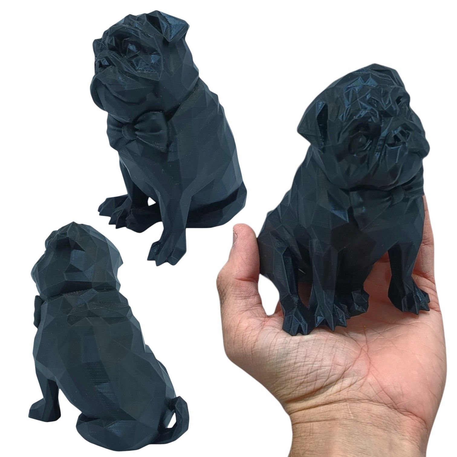 Pies, Figurka Psa Mops, The Pug, 8A4