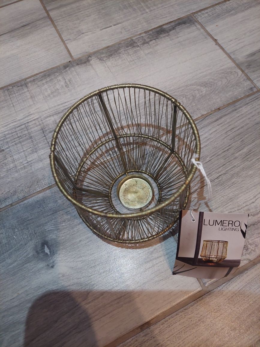 Świecznik metalowy Lumeron Lighting nowy złoty boho loft

Sprzedam no