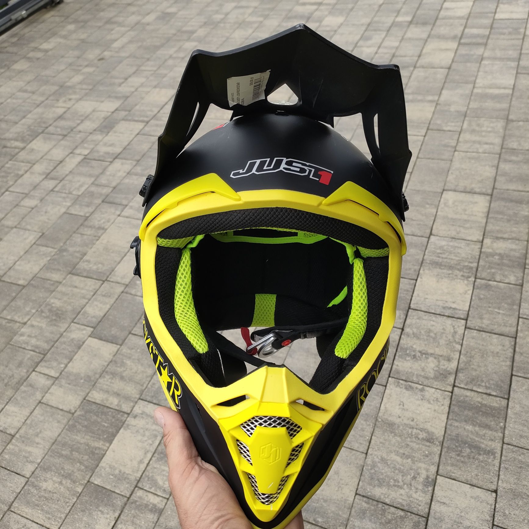 Kask motocross motocyklowy cross just 1 + pokrowiec + pudelko