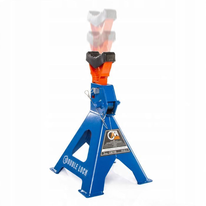 2X Kobyłki 3T Podstawki Warsztatowe Podpory Z Blokadą Gumą Pinem Reg