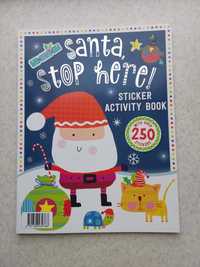 santa stop here sticker activity book головоломки д/ дітей англійською