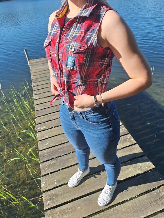 Czerwona koszula w kratę Superdry - JESIEŃ 2025