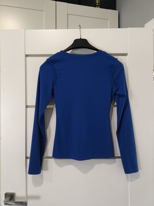 Bluzka damska prążkowana chabrowa New Collection rozmiar uni