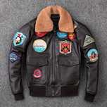 Kurtka pilotka bomberka wojskowa TOP GUN Air Force G1 100% skóra NOWA
