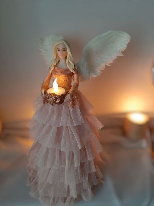 Anioł stróż, lampion, prezent, rekodzielo, święta