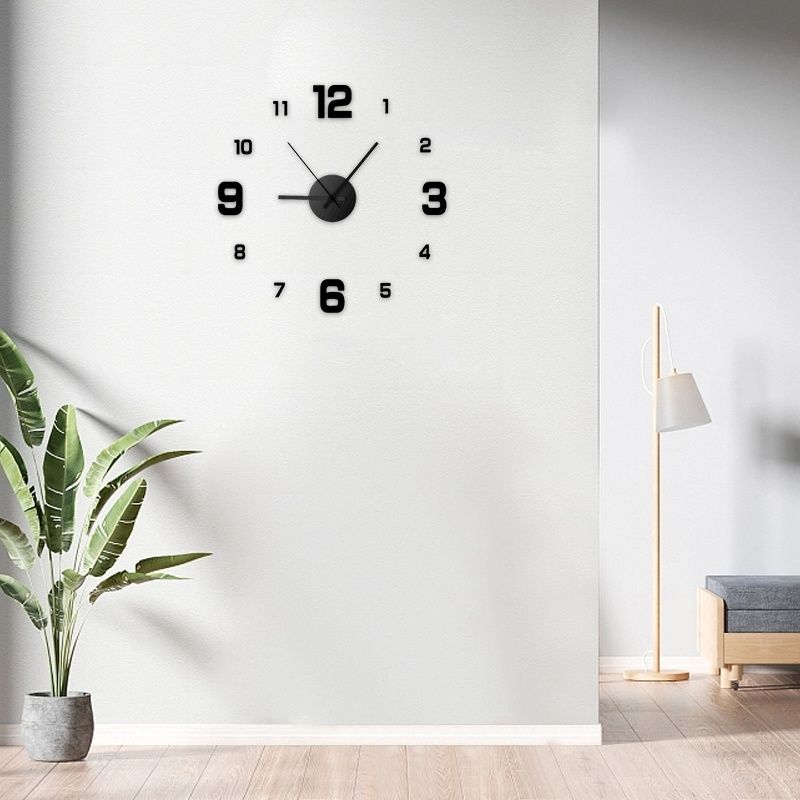 Bezramkowy zegar na ścianę diy 40 cm