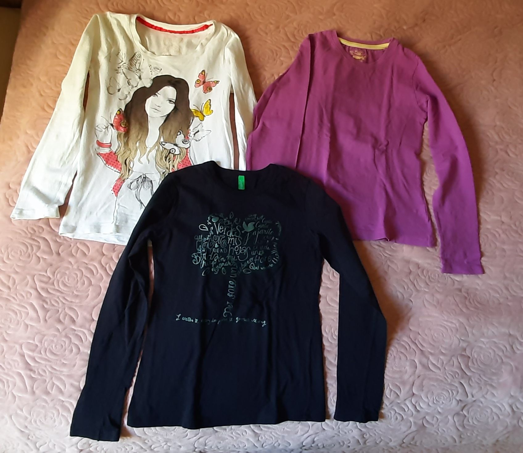 Zestaw bluzek i bluza 134/140
