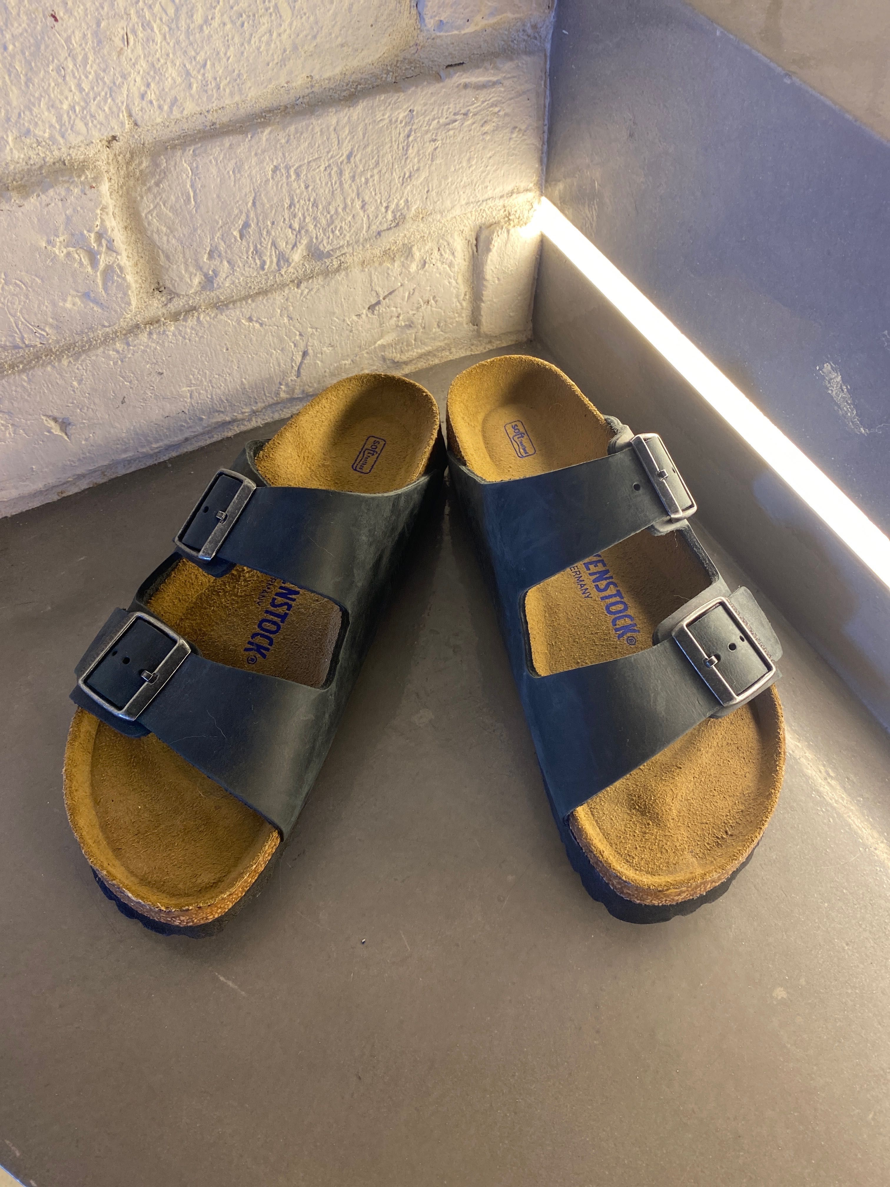 Skórzane klapki Birkenstock