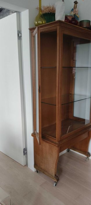 Dębowa gablota witryna ok. 1900 r.