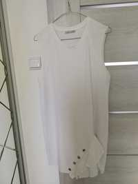 Sukienka Zara biała z falbanką