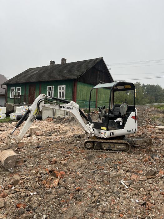 Minikoparka Bobcat e 14 komplet 2014 3 łyżki mlot niski przebieg