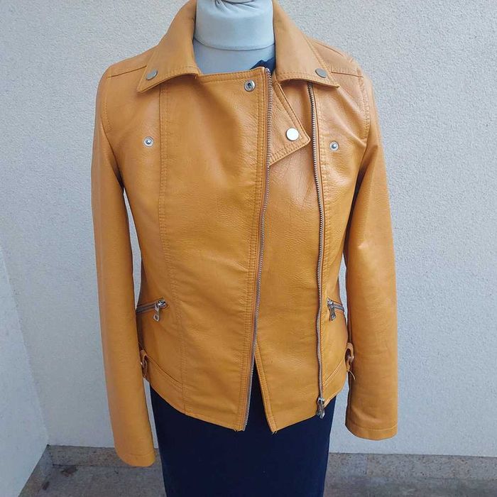 Kurtka ramoneska damska żółta musztardowa F&F rozm. 34 - nowa