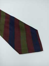 Pierre Balmain czerwony jedwabny krawat w paski ulu29