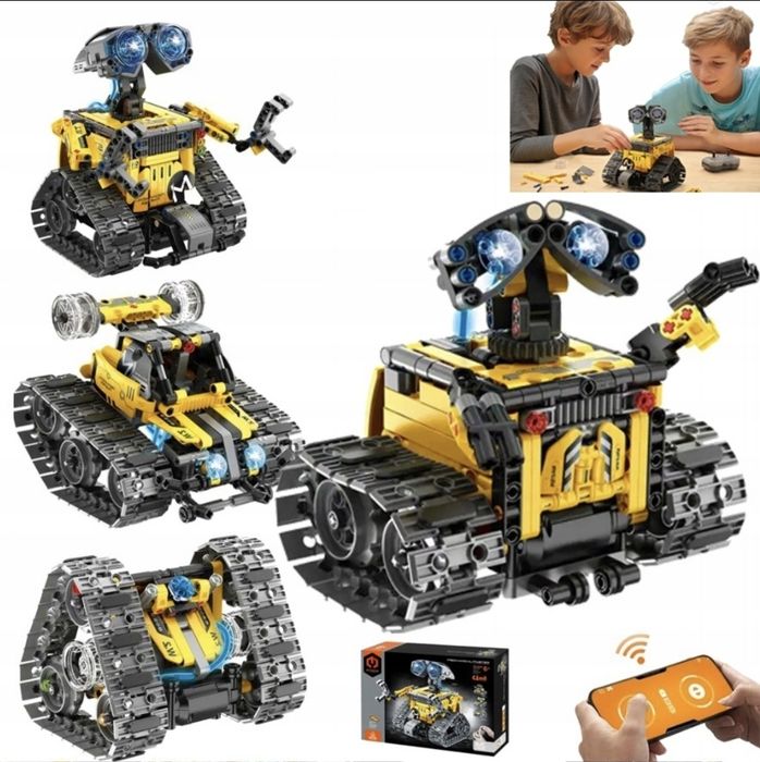 Robot zdalnie sterowany z klocków technik 3w1 ala wally