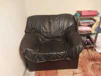 Fotel skórzany czarny