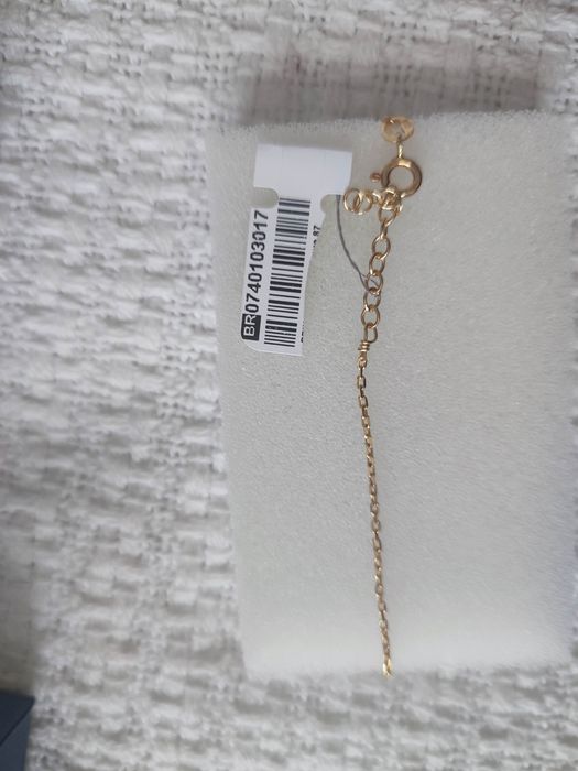 Nowa Srebrna pozłacana bransoletka nutka