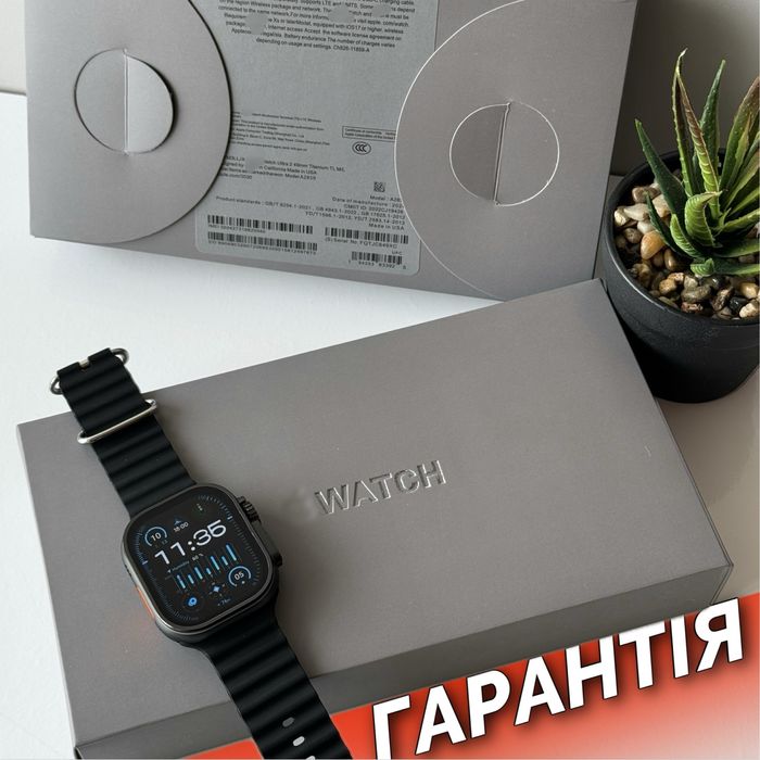 Smart Watch Ultra 2 Black Titanium Case 49mm смарт годинник 1:1