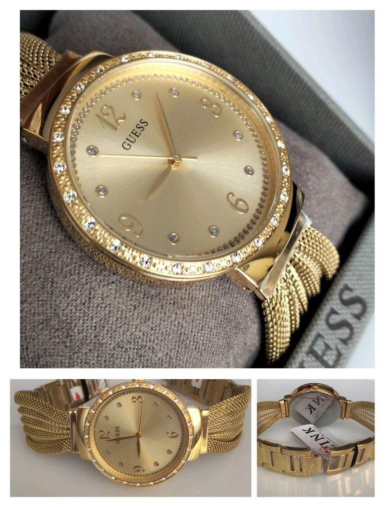 Жіночий годинник Guess, срібло, позолота