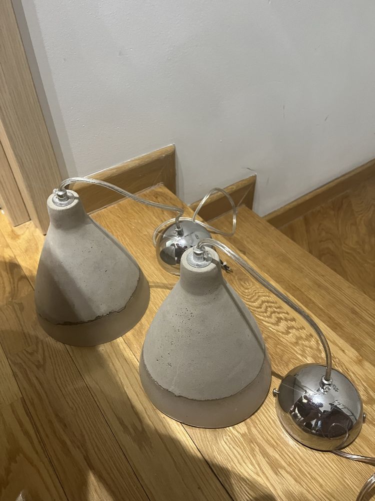 Lampa sufitowa loft betonowa szara APP494 cement