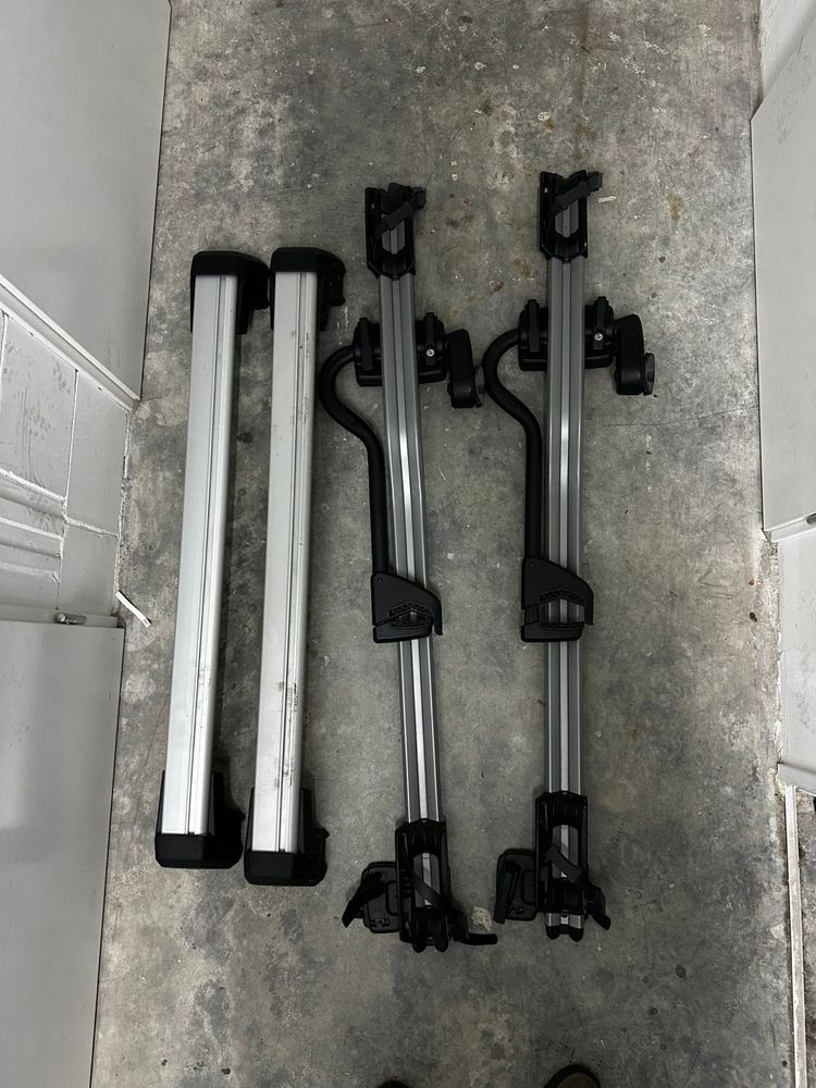 Bagażnik dachowy aluminiowy Volvo + 2 uchwyty rowerowe | KOMPLET