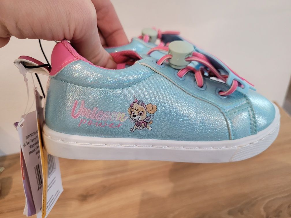 Paw patrol skye unicorn buty na wiosnę trampki dla dziewczynki sneaker