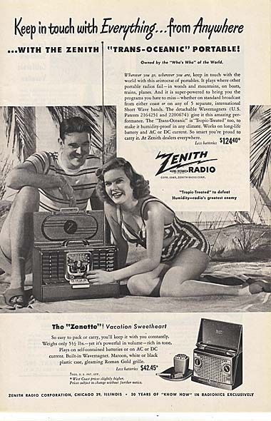 Rádio Zenith Transoceanic de 1947