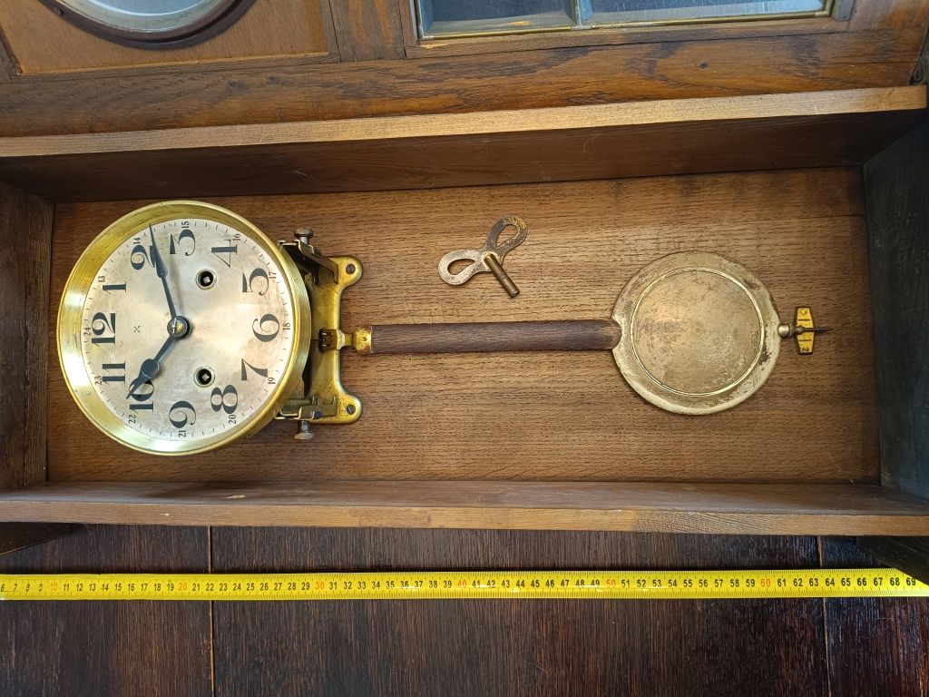 Zabytkowy zegar ścienny rok 1928 X - Zakład Cyrankowski oryginalny