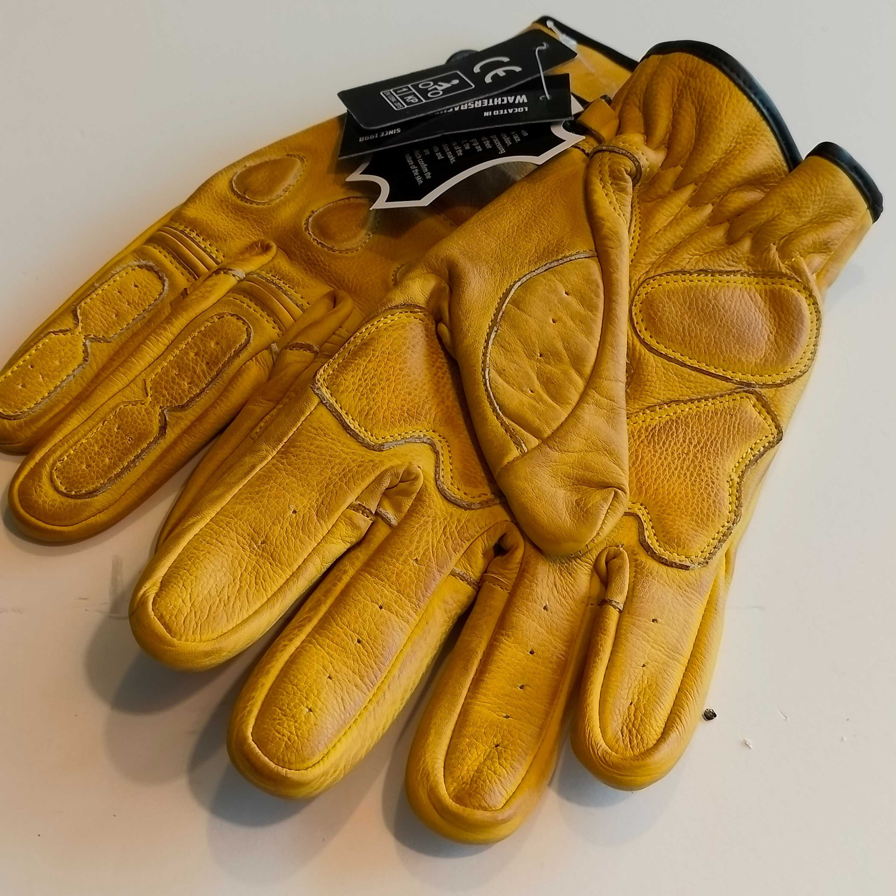 Luvas estilo camel caféRacer pele genuína novas