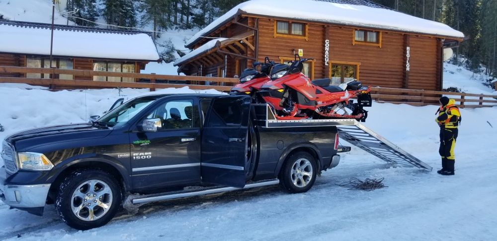 Platforma najazd skutery śnieżne guady rowery Ram Ford F150 długa paka