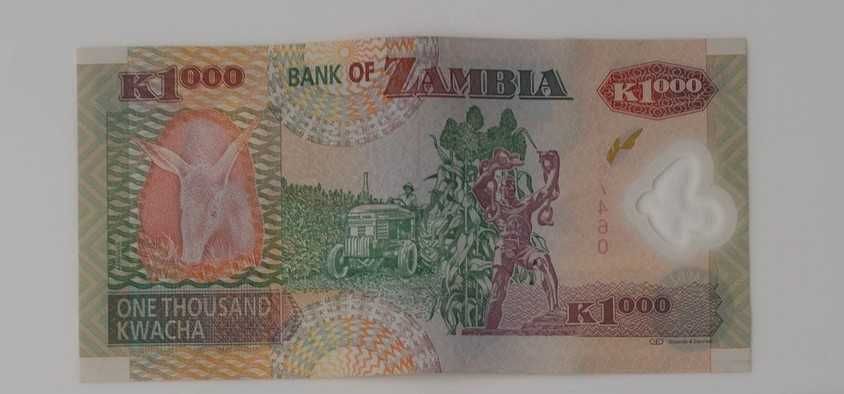 Zambia 1000 kwacha 2011 P.44 polimerowy