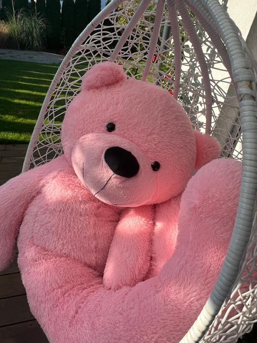 Miś pluszowy Poznań ponad 2 m różowy