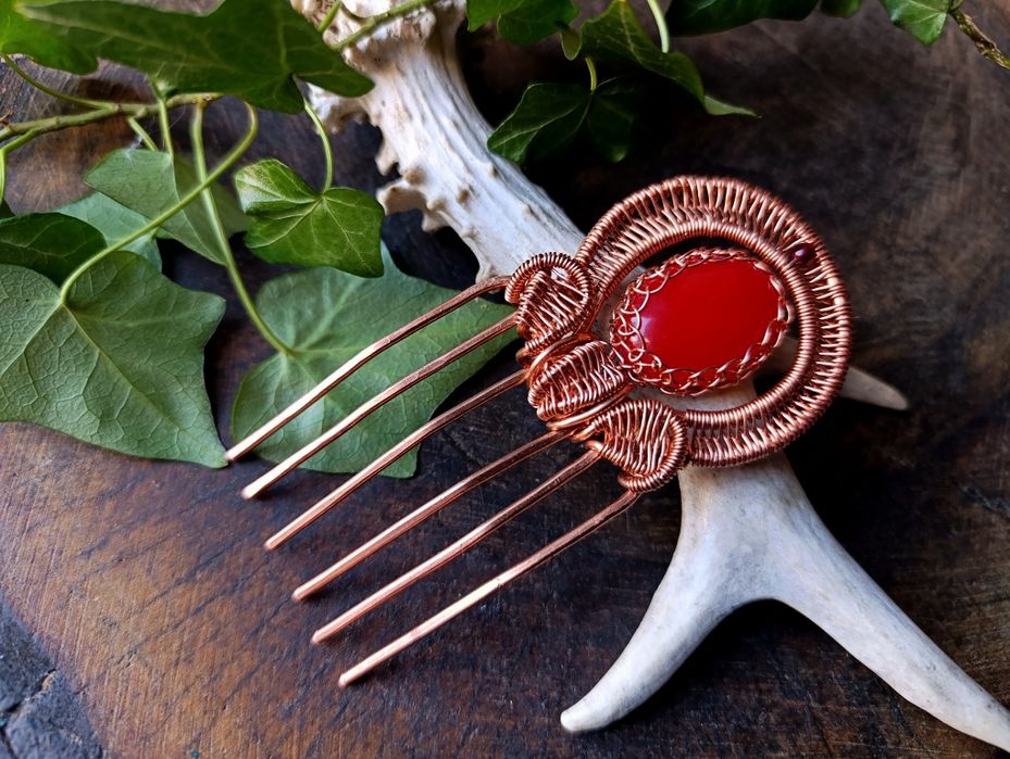 Grzebyk do włosów Handmade rękodzieło