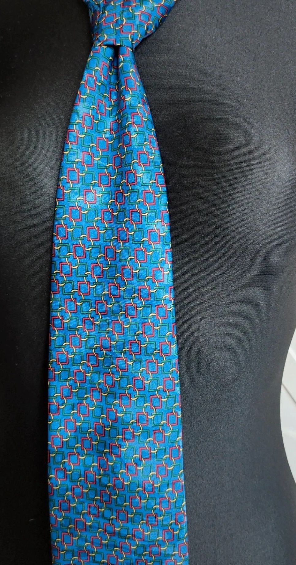 Krawat wzorzysty niebieski