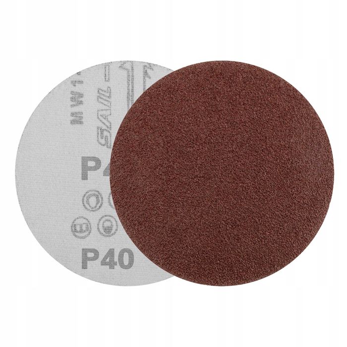 Papier ścierny 40 SZTUK na dysk P40 Krążek do szlifierki 125 mm Zestaw
