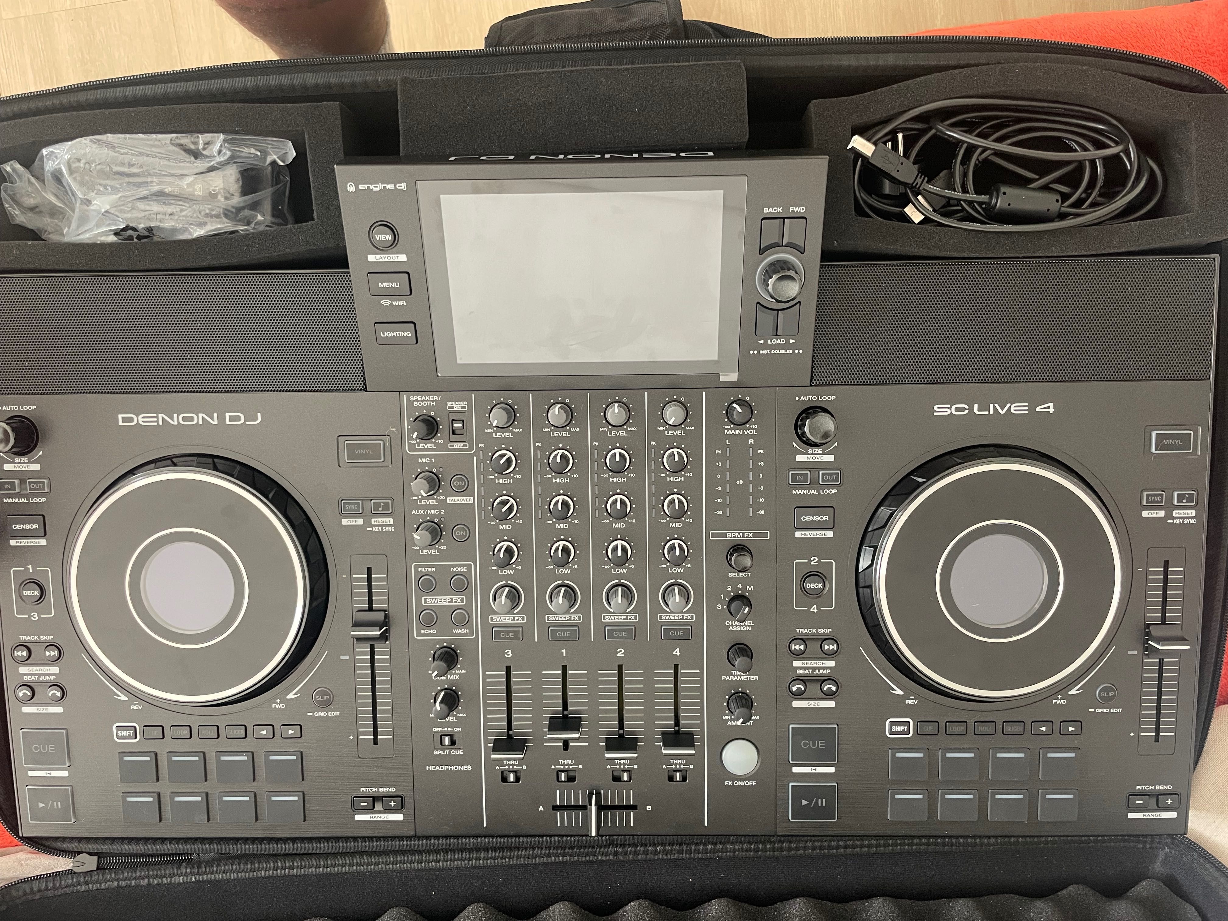 Denon sc live 4 com mala de transporte
