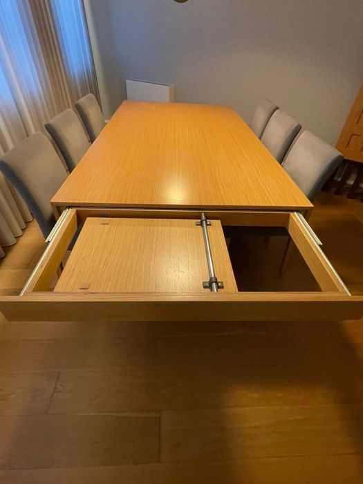 Conjunto Mesa de Jantar (Com Prolongador) + 6 Cadeiras