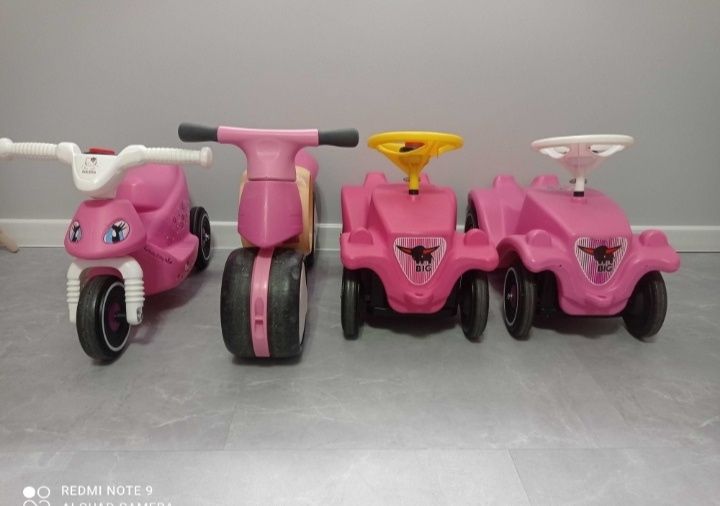 Jeździk BIG różowy, motor, skuter bliźniaczki OKAZJA