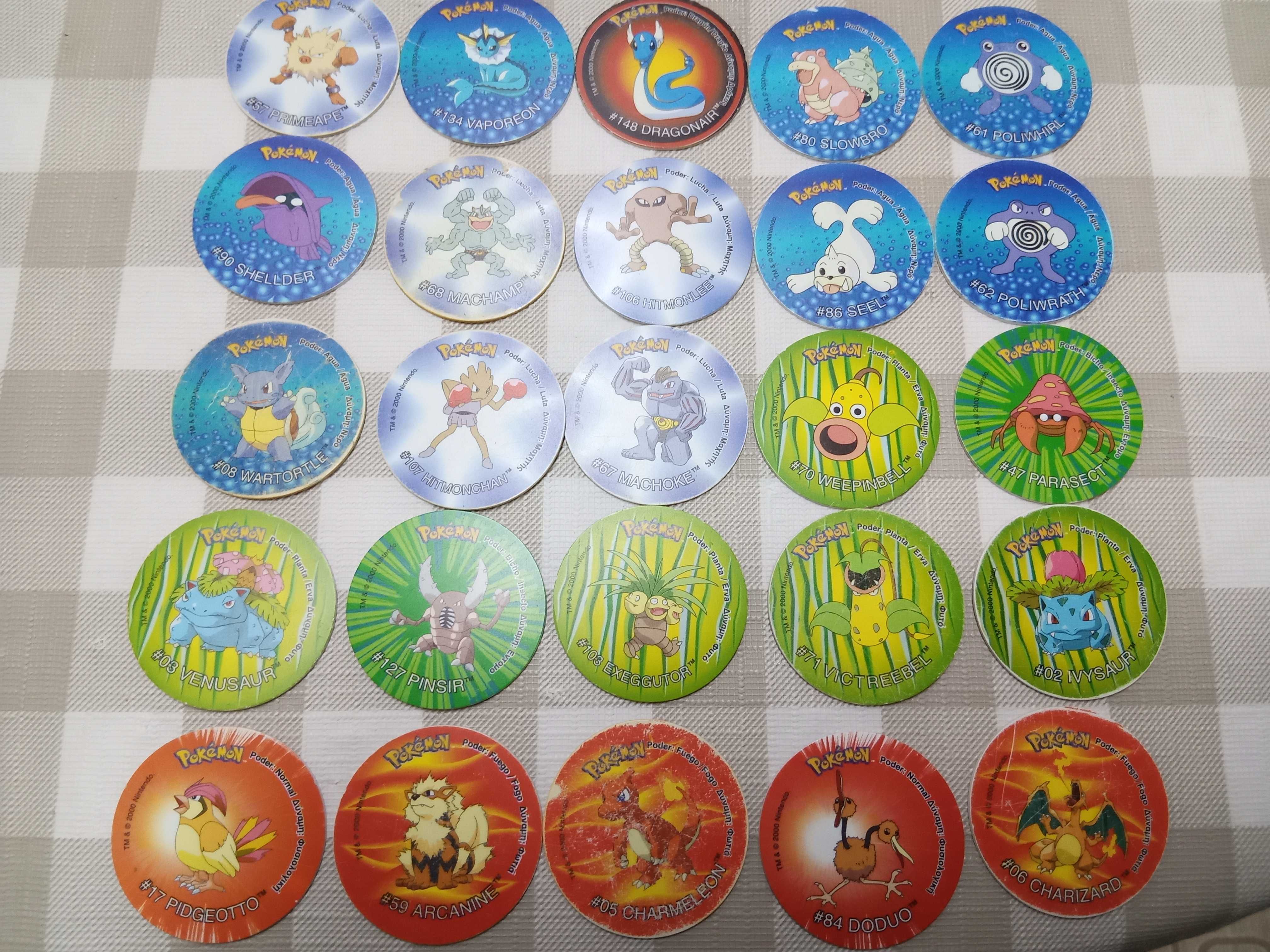 59 tazos Coleção Tazos Pokémon 2