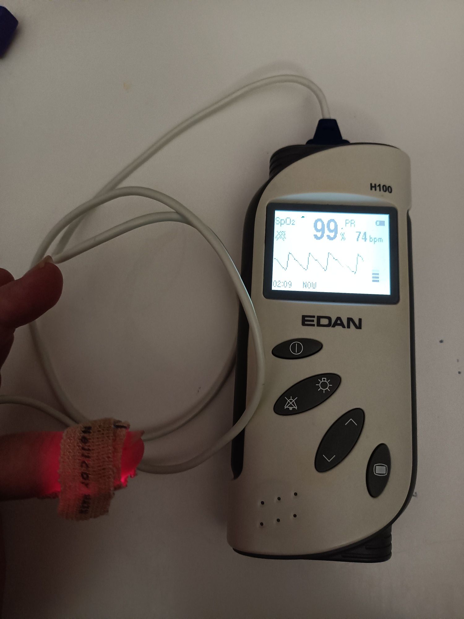 Medyczny pulsoksymetr edan h100 sensor dla niemowląt + klips dorosłych