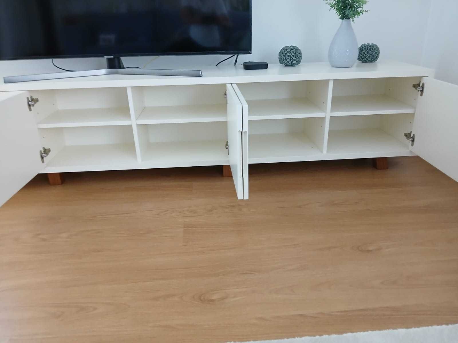 Móvel TV Lacado Branco - 3,00x0,45m - Design exclusivo