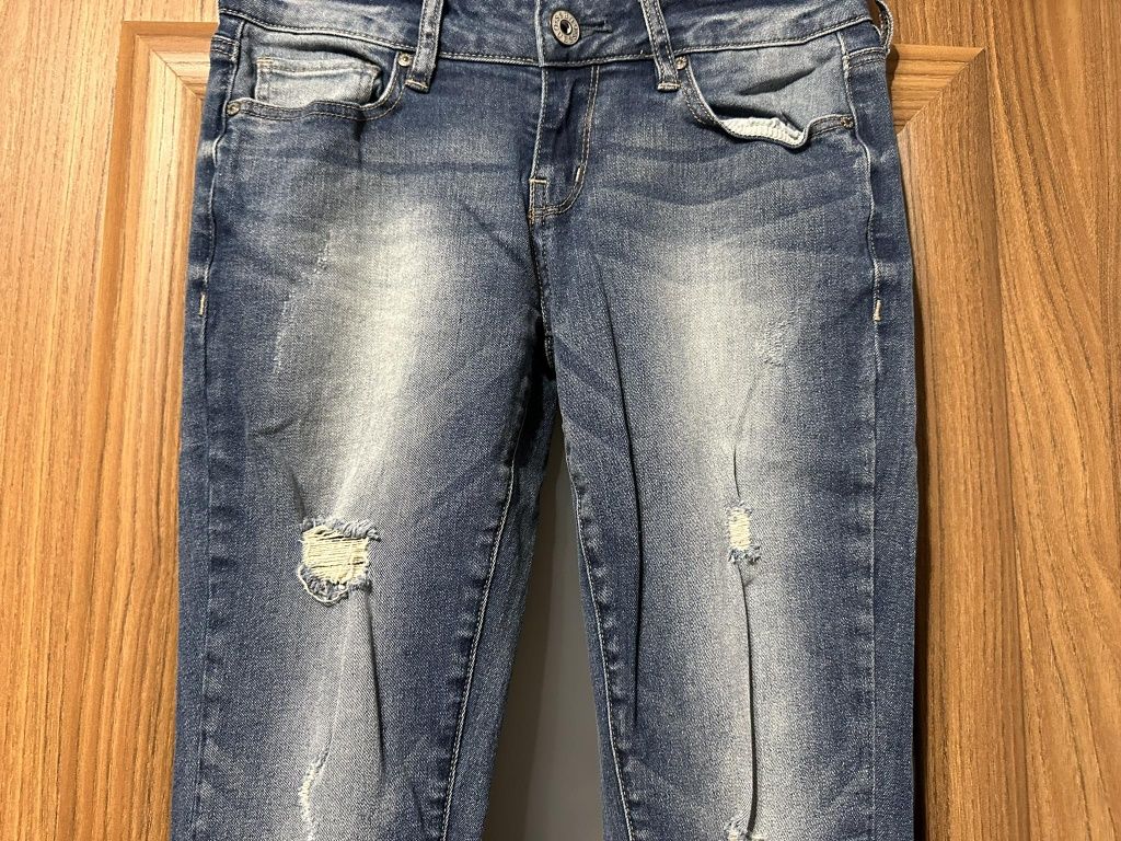 Spodnie Guess jeansy damskie XS