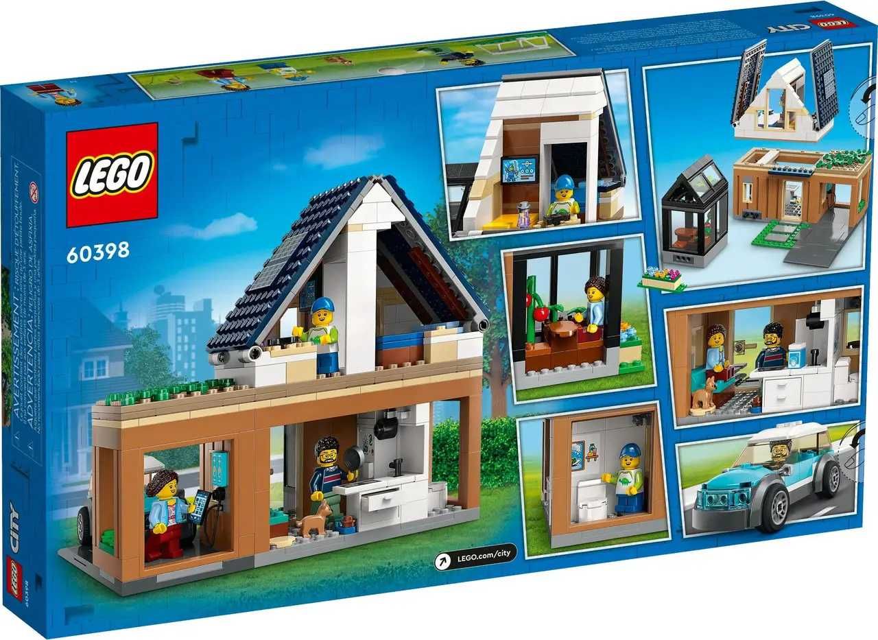 Конструктор LEGO City 60398 Семейный дом и электромобиль 462 деталей