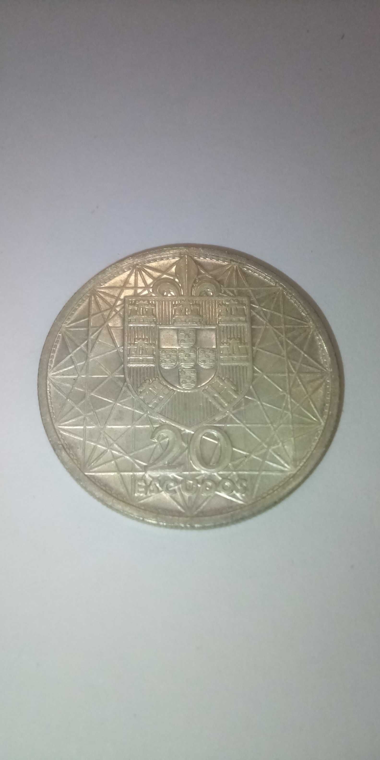 Moeda de 20 escudos 1966 ponte Salazar em prata
