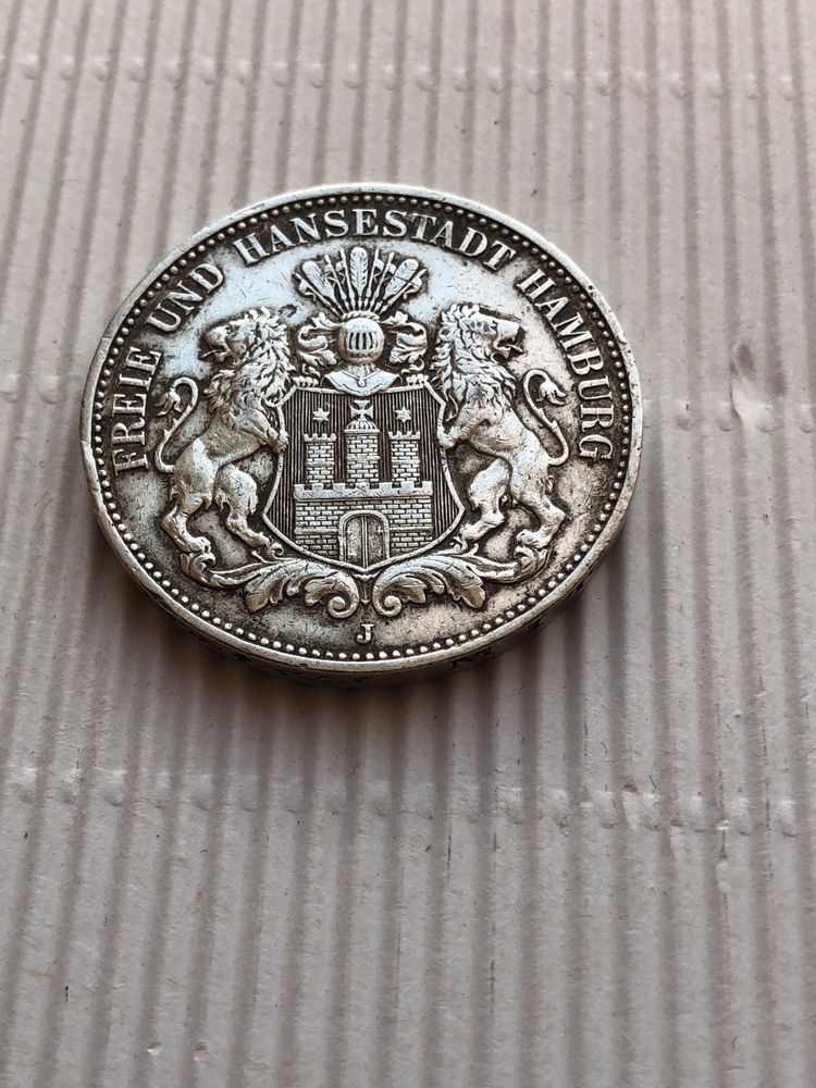 3 marki Hamburg 1913 J