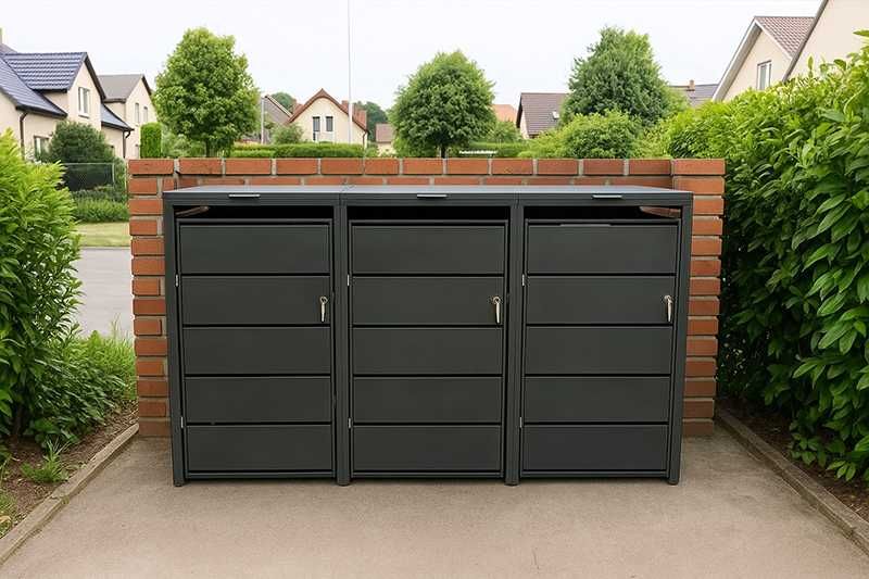 Zabudowa Koszy Na Śmieci 3x240L Obudowa Wiata Śmietnikowa Garaż+GRATIS