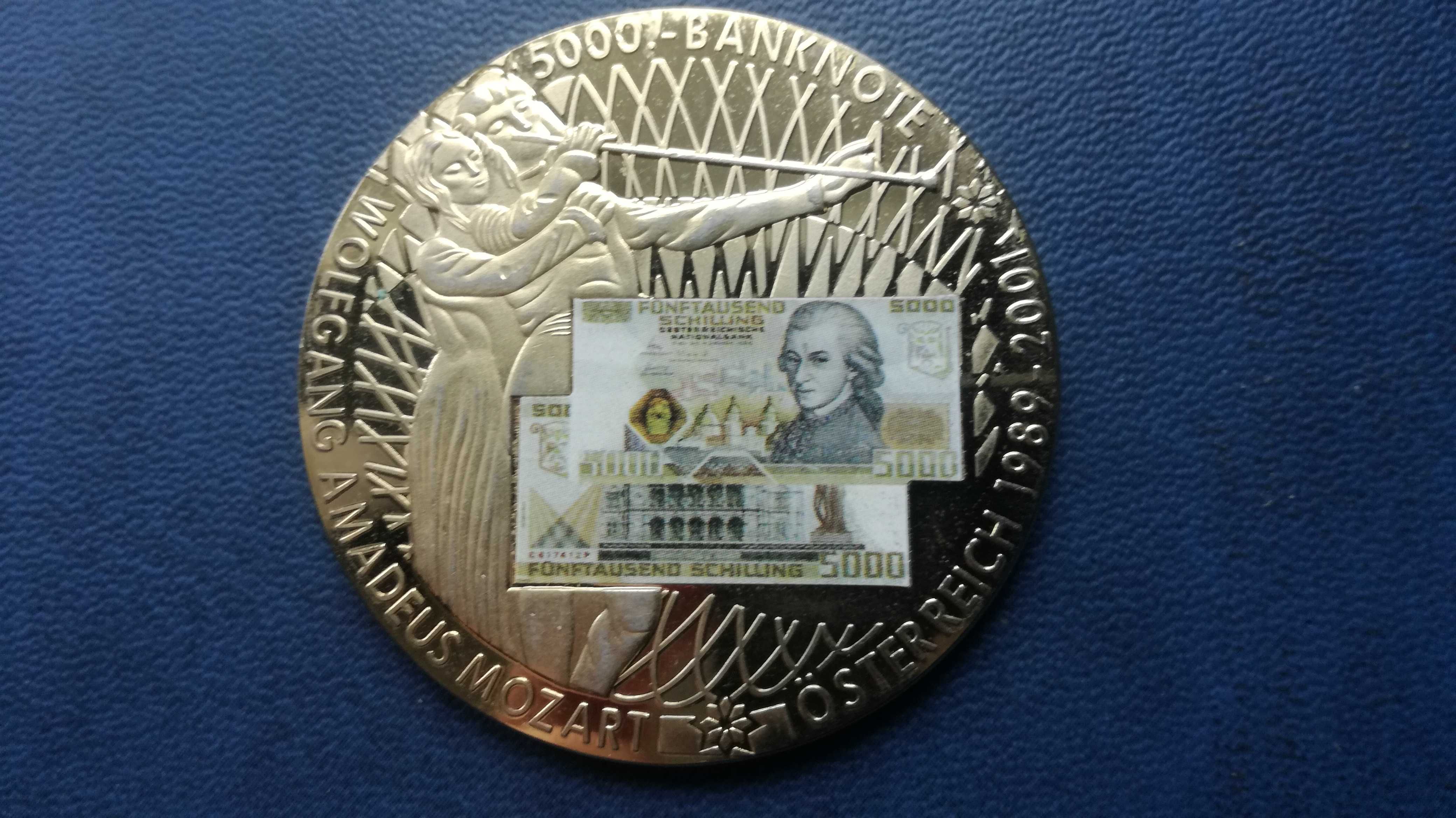 Numizmat banknot 5000 szylingów_Austria