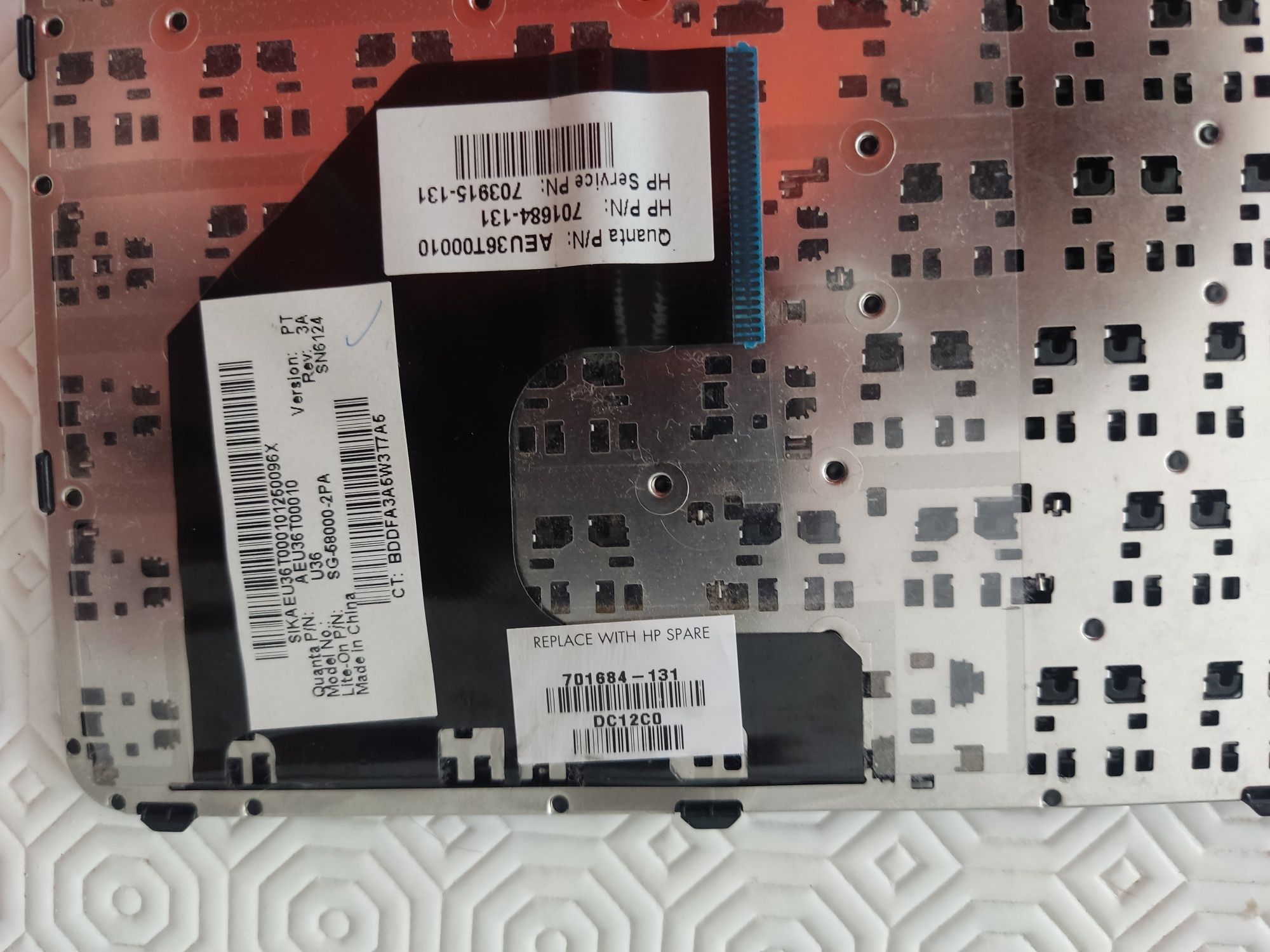AVARIADO - Teclado portátil HP 15-B série para aproveitamento de tecla