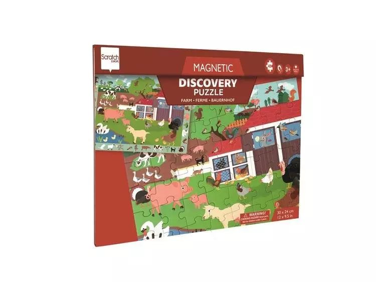 Puzzle magnetyczne i gra 2w1 Farma. Scratch. Nowy Produkt