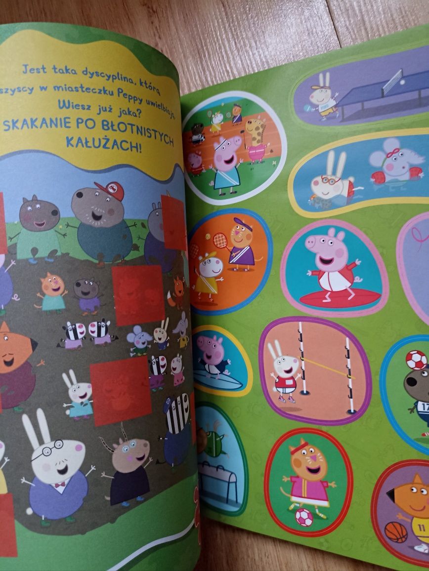 Peppa pig lubię sport 525 naklejek NOWA